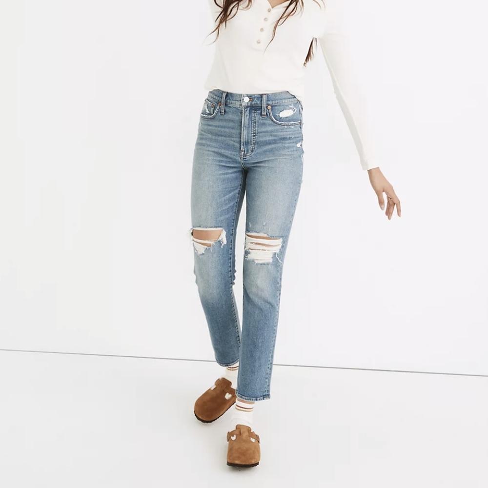 Madewell "the perfect vintage jean" in Denman wash